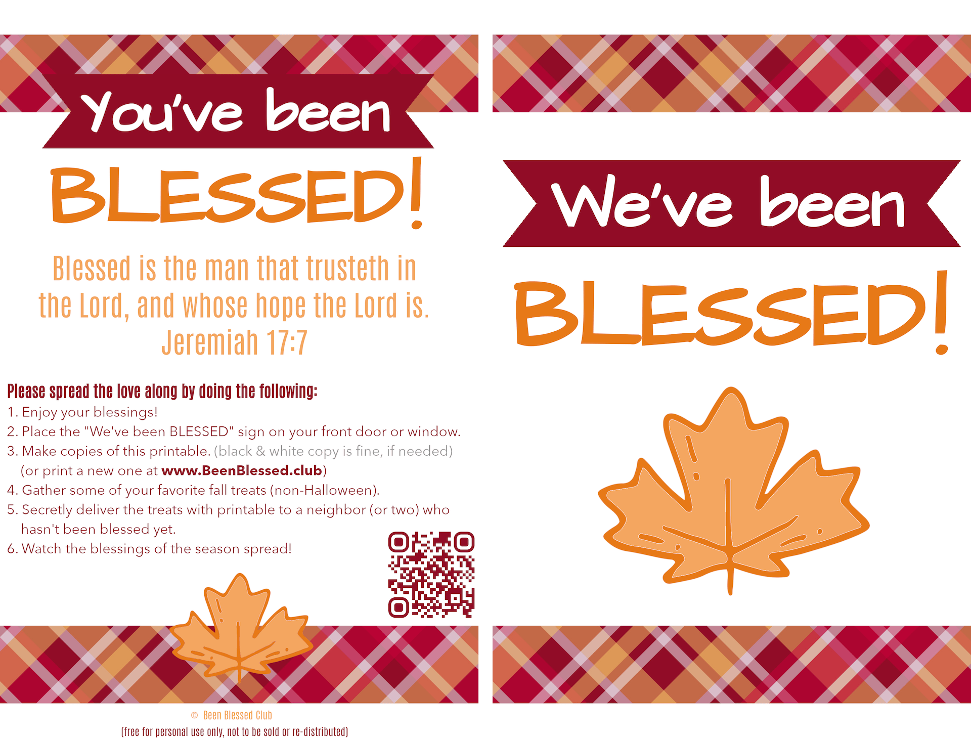 Been Blessed Club Printable